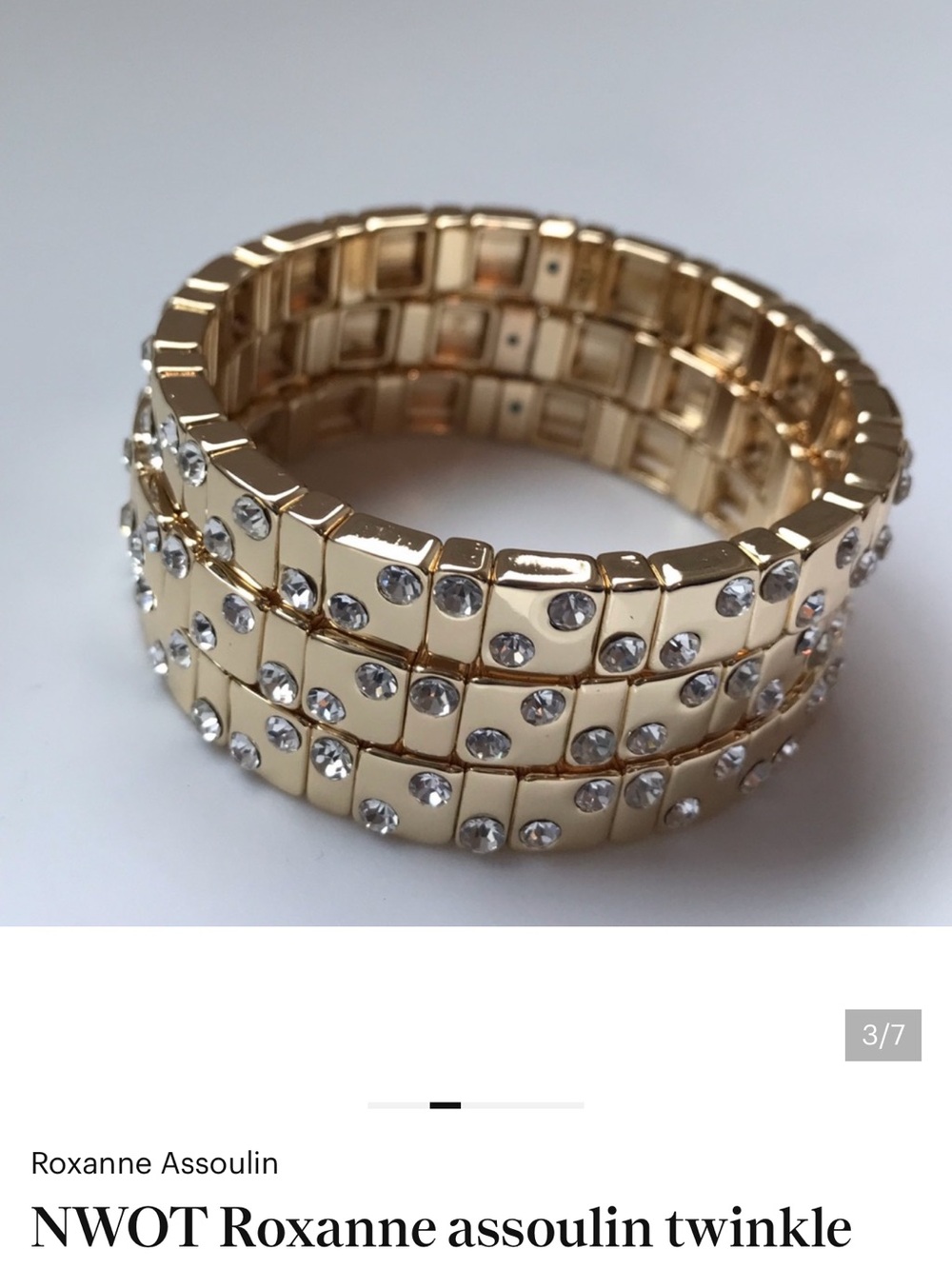Set of three Roxanne Assoulin twinkle twinkle Stretch Bracelets - Picture 5 of 8